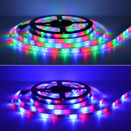 Luces LED-Bluetooth-RGB-Lichtstreifen, LED-Streifenlichter, RGB 5050, Bluetooth, WiFi-Steuerung, wasserdicht, flexibel, TV-Hintergrundbeleuchtung, Raum, Zuhause, Party-Dekoration